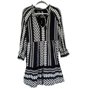 Anthropologie Maeve Dominique‎ Tunic Dress Women Extra Small XS Lined Aztec Boho
